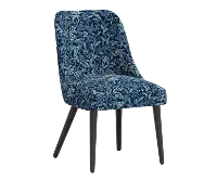 RPC84-6RPCWLBNVLCB Rifle Paper Co Tara Willowberry Navy Dining Chair