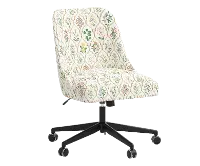 RPC84-9RPCHWTMLTLCB Rifle Paper Co Brynn Hawthorn Multi Office Chair with Black Base