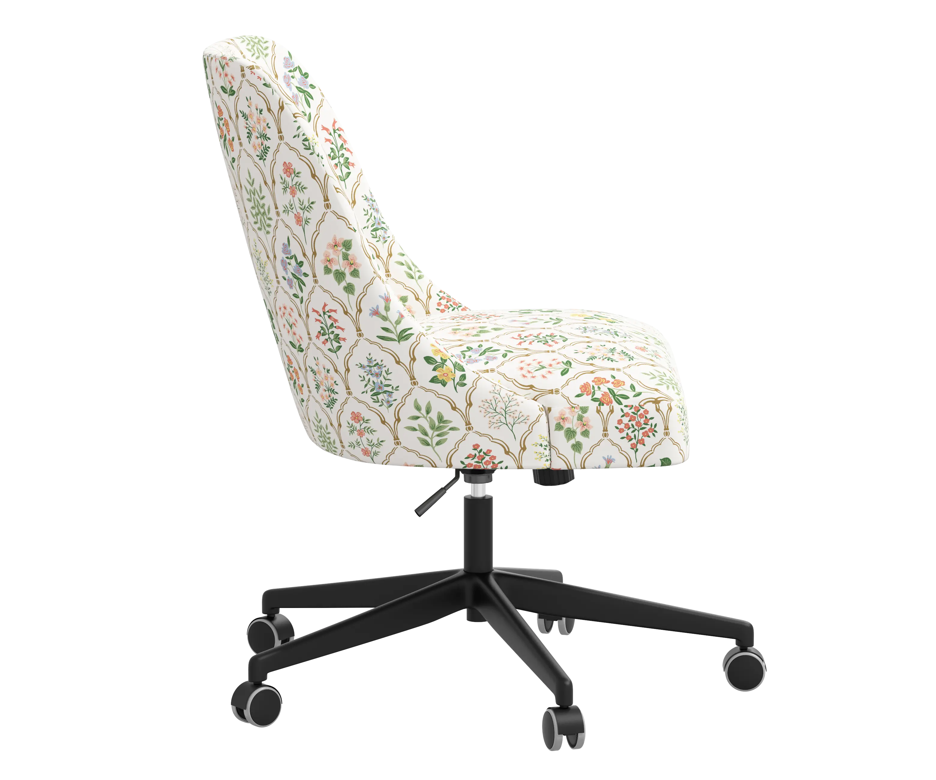 RPC84-9RPCHWTMLTLCB Rifle Paper Co Brynn Hawthorn Multi Office Chair with Black Base-3