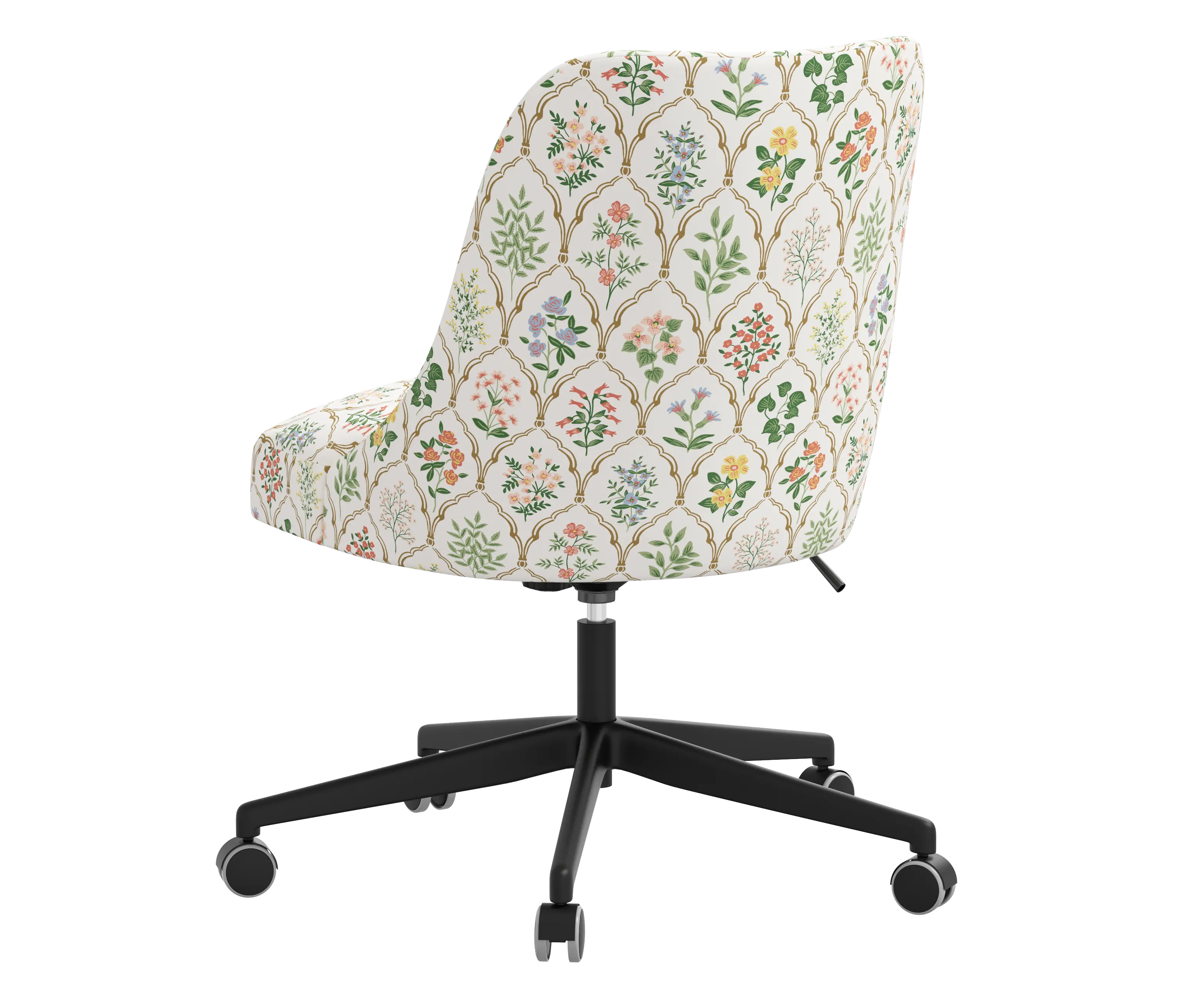 RPC84-9RPCHWTMLTLCB Rifle Paper Co Brynn Hawthorn Multi Office Chair with Black Base-4