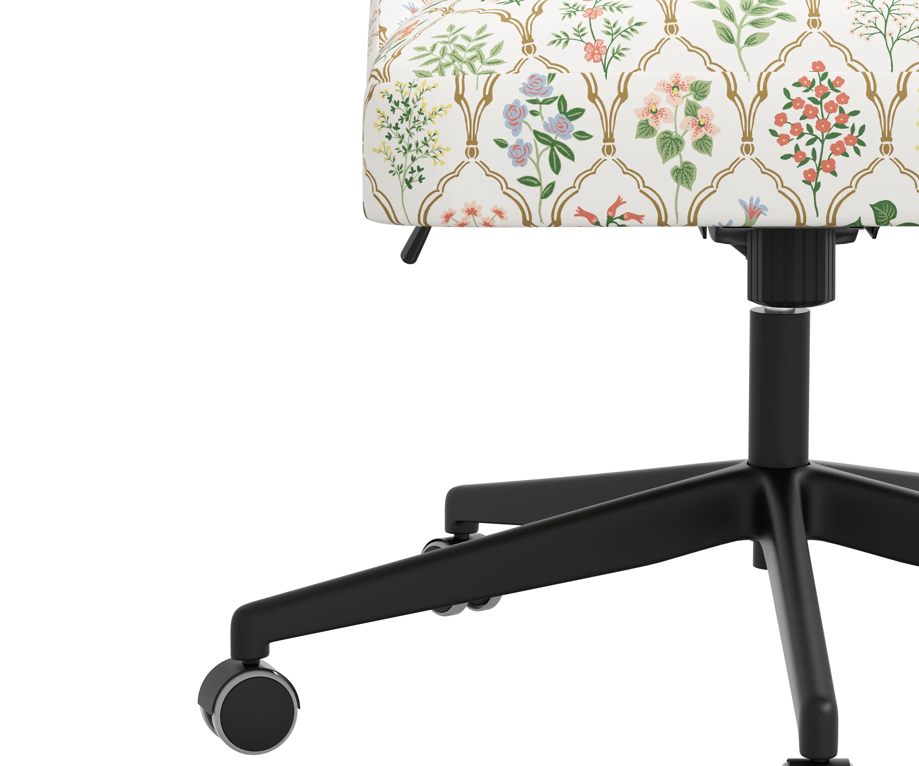 RPC84-9RPCHWTMLTLCB Rifle Paper Co Brynn Hawthorn Multi Office Chair with Black Base-5