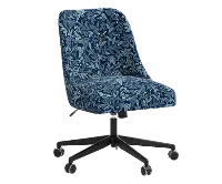 RPC84-9RPCWLBNVLCB Rifle Paper Co Brynn Willowberry Navy Office Chair with Black Base