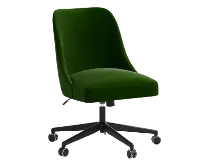 RPC84-9TTNEMR Rifle Paper Co Brynn Titan Emerald Office Chair with Black Base