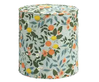 RPC90-2RPCCTGRMNLCB Rifle Paper Co Billie Citrus Grove Mint Round Ottoman