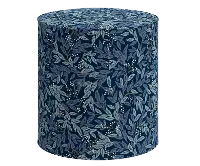 RPC90-2RPCWLBNVLCB Rifle Paper Co Billie Willowberry Navy Round Ottoman