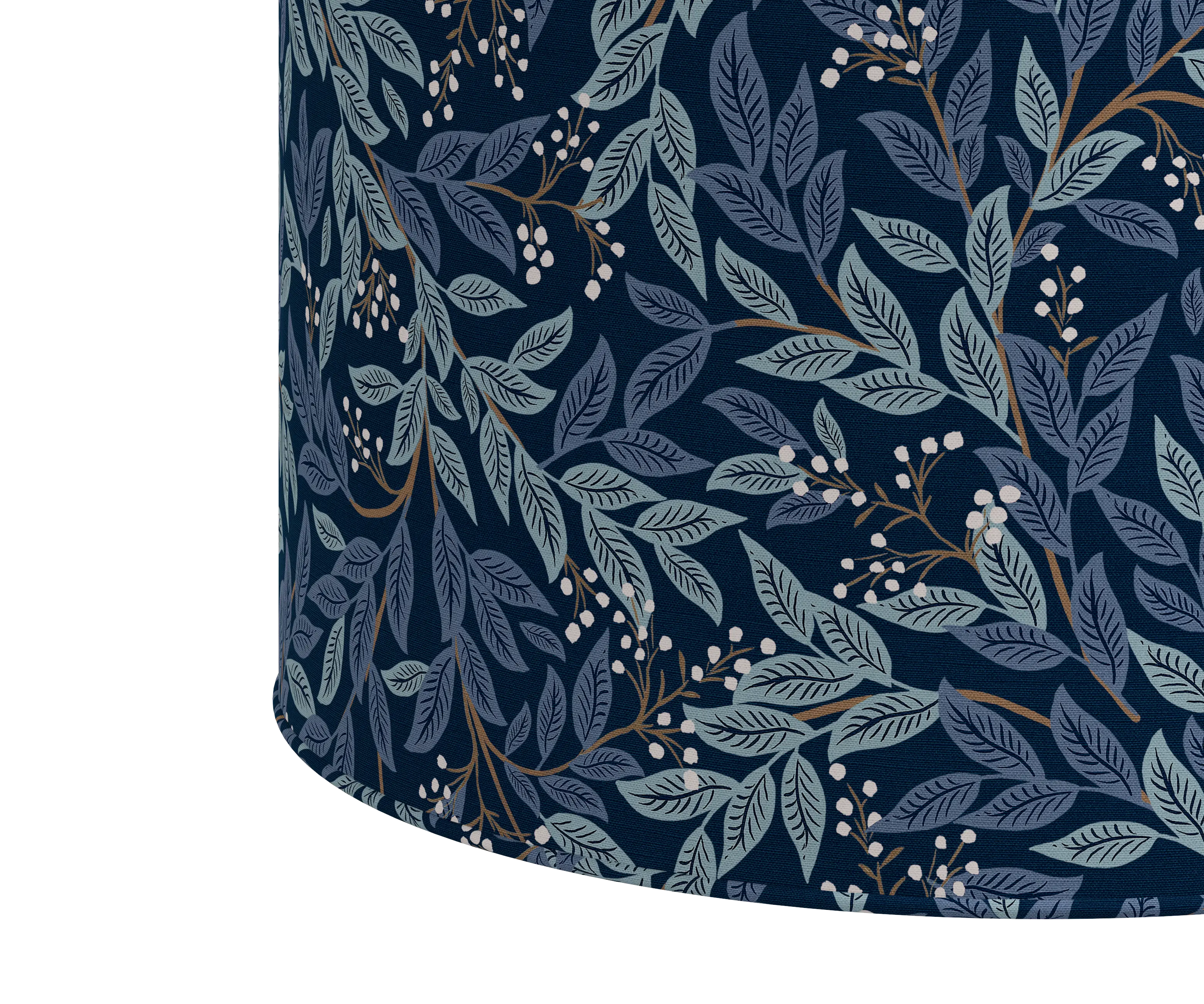 RPC90-2RPCWLBNVLCB Rifle Paper Co Billie Willowberry Navy Round Ottoman-3