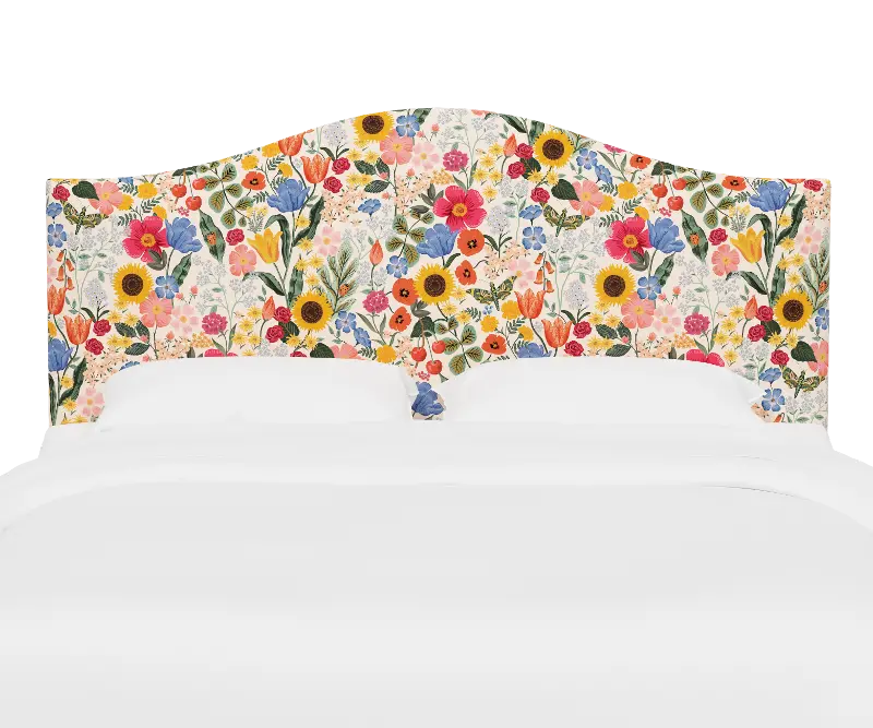 Rifle Paper Co Kenmore Blossom Blush Queen Headboard