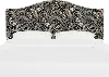 RPC912QRPCPCBLKLCB Rifle Paper Co Kenmore Peacock Black Queen Headboard