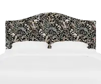 RPC912QRPCPCBLKLCB Rifle Paper Co Kenmore Peacock Black Queen Headboard