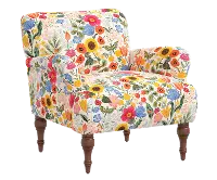 RPC9305RPCBLSBLSLCB Rifle Paper Co Elodie Blossom Blush Accent Chair