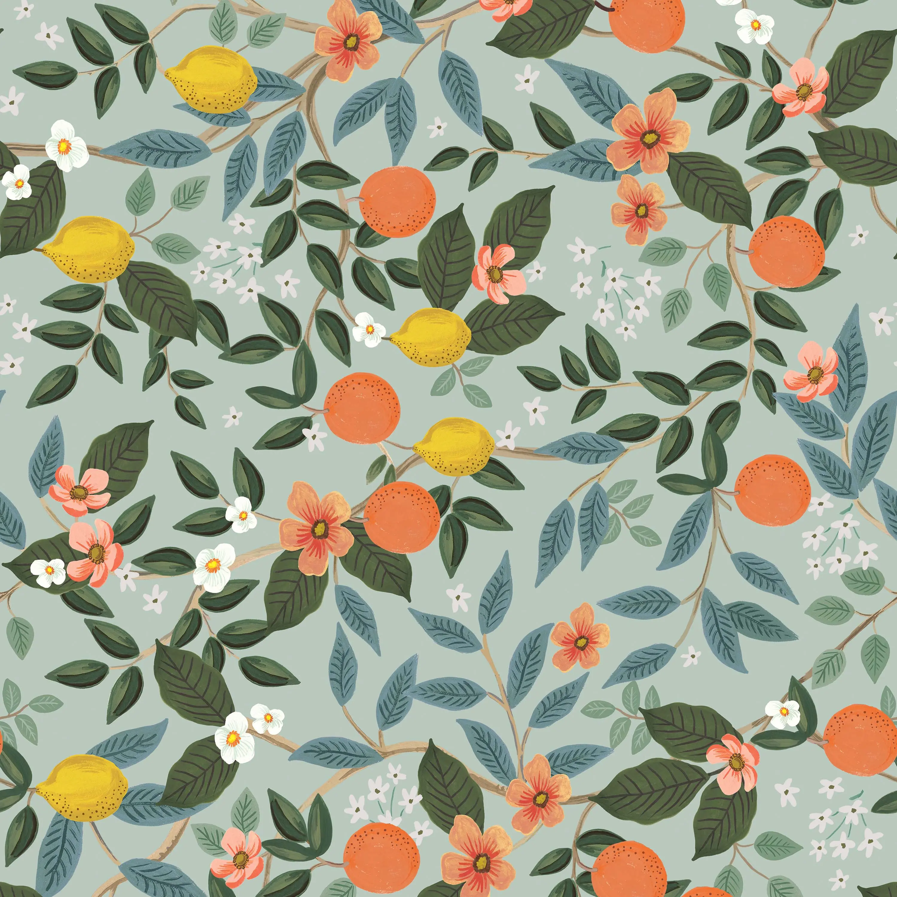 RPC9305RPCCTGRMNLCB Rifle Paper Co Elodie Citrus Grove Mint Accent Chair-7