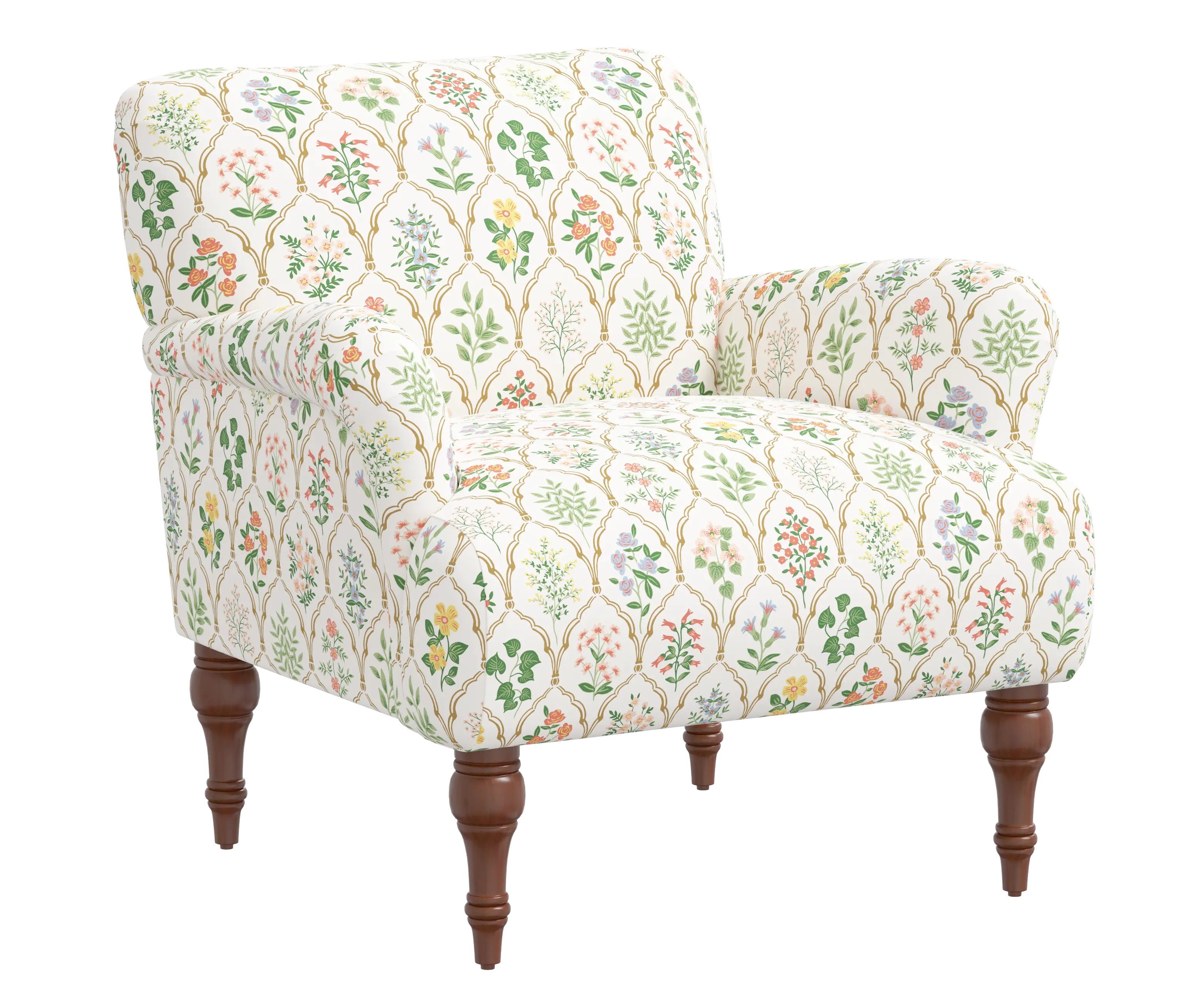 RPC9305RPCHWTMLTLCB Rifle Paper Co Elodie Hawthorn Multi Accent Chair-2