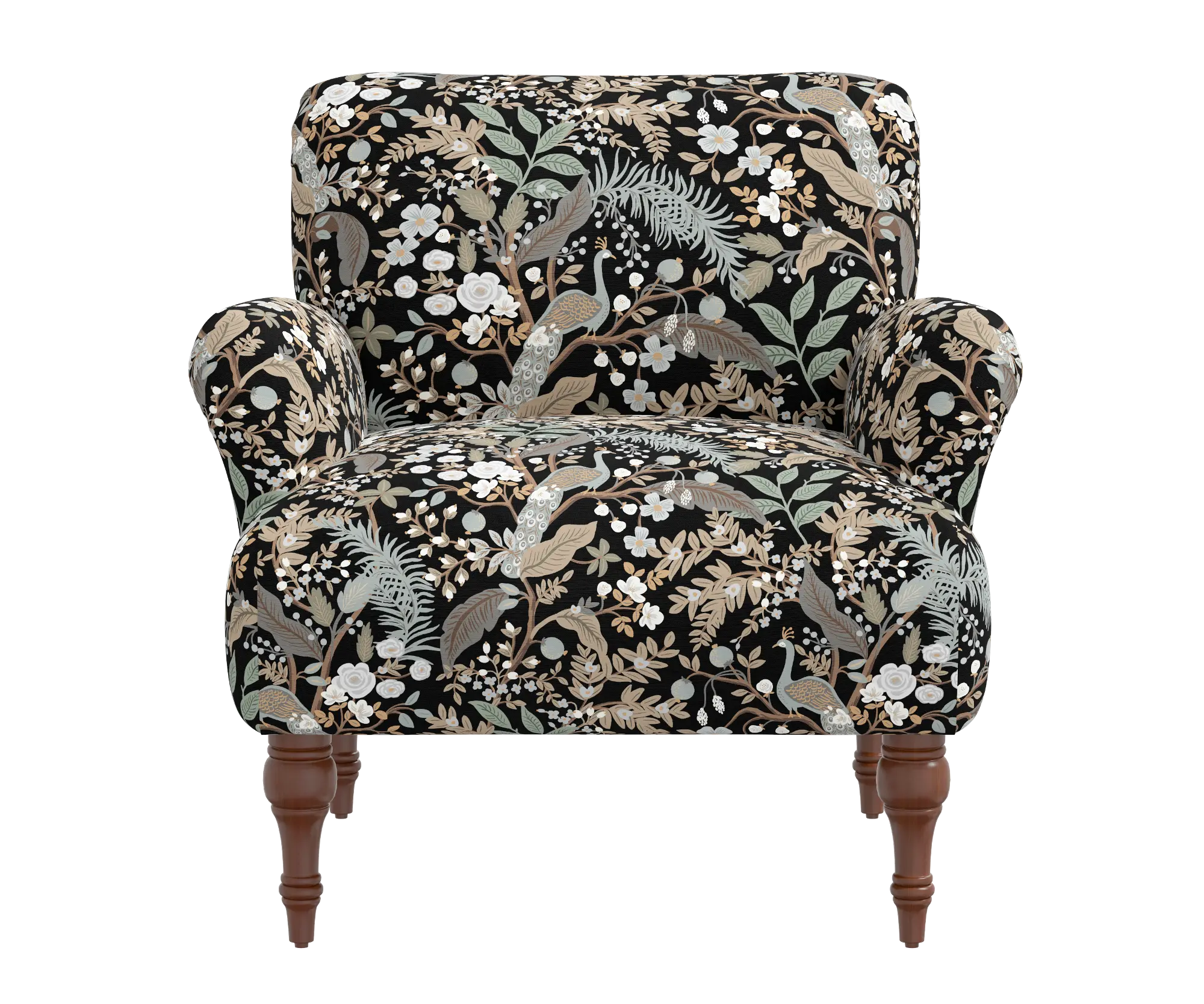 Rifle Paper Co Elodie Peacock Black Accent Chair | RC Willey