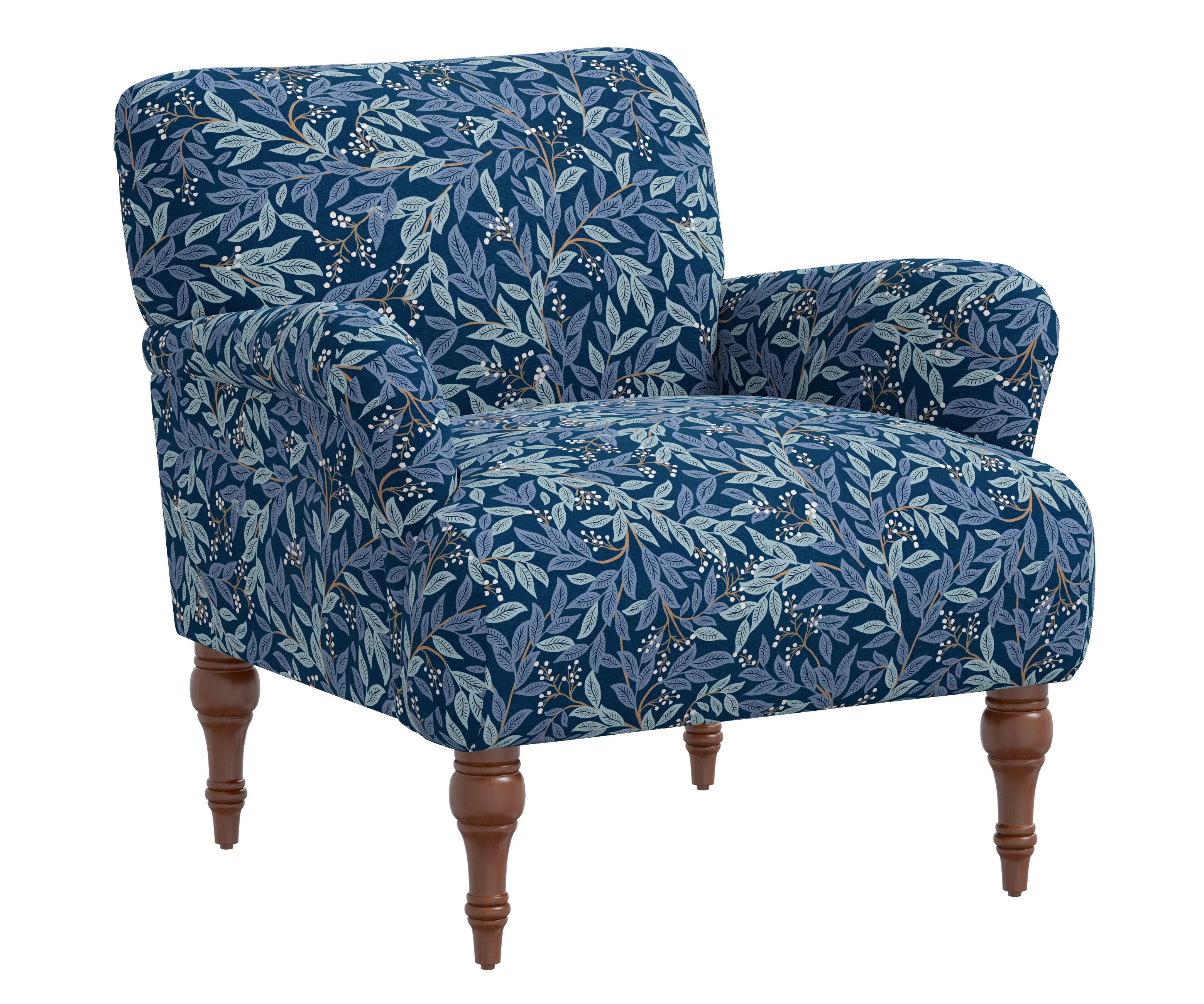 RPC9305RPCWLBNVLCB Rifle Paper Co Elodie Willowberry Navy Accent Chair-2