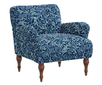 RPC9305RPCWLBNVLCB Rifle Paper Co Elodie Willowberry Navy Accent Chair