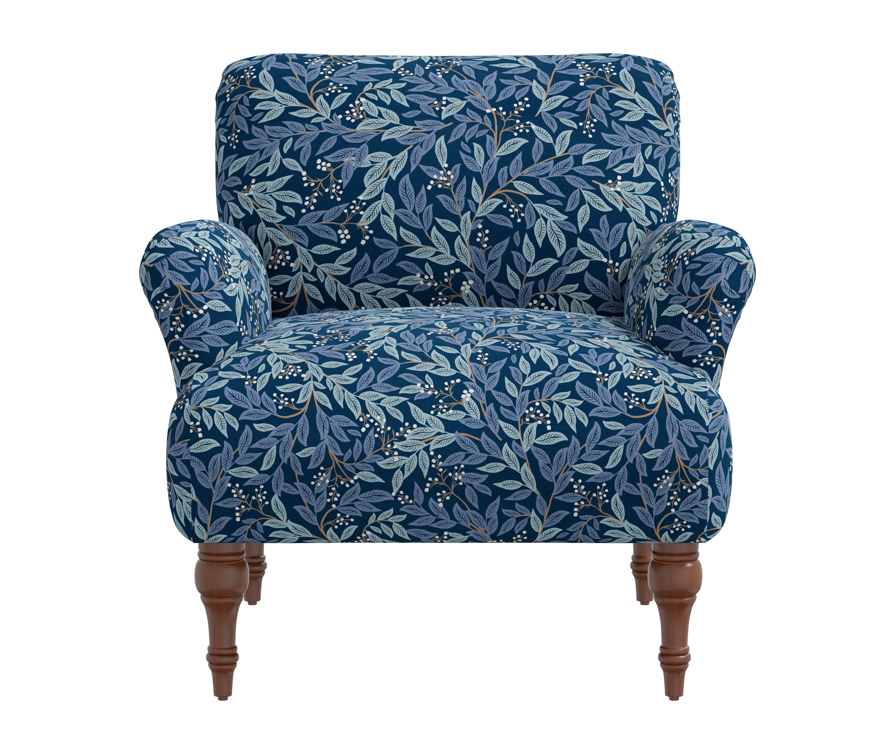 RPC9305RPCWLBNVLCB Rifle Paper Co Elodie Willowberry Navy Accent Chair-1
