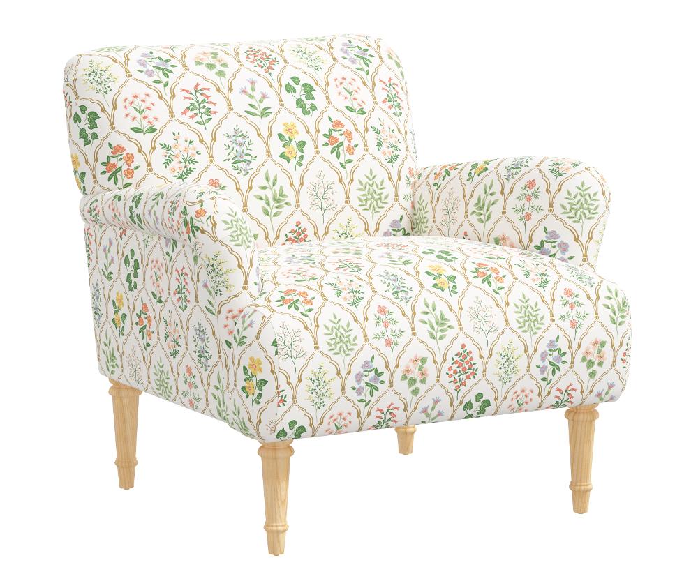 Rifle Paper Co Bristol Hawthorn Multi Accent Chair