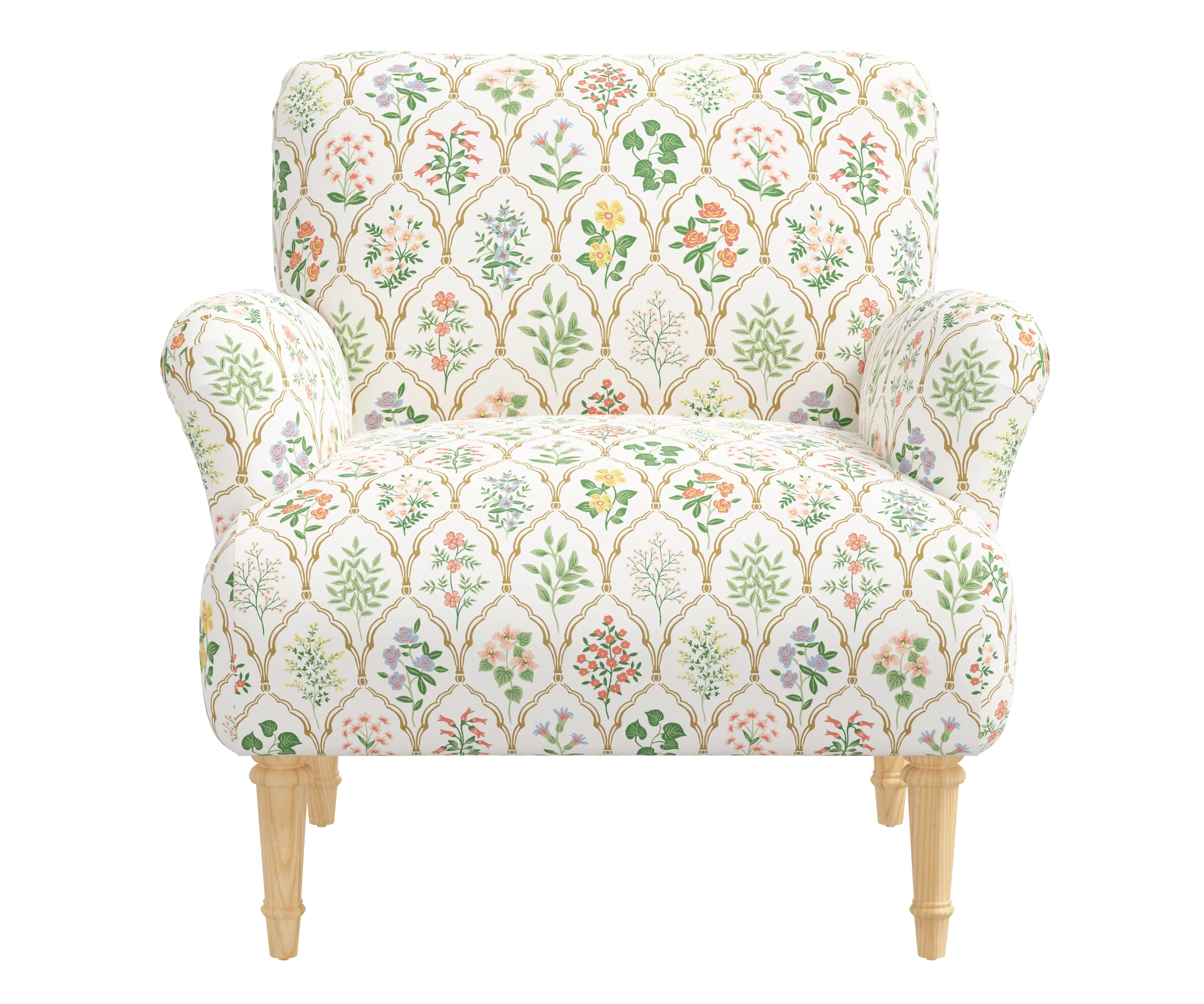 RPC9405NATRPCHWTMLTLCB Rifle Paper Co Bristol Hawthorn Multi Accent Chair-1