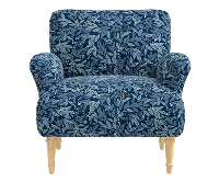 RPC9405NATRPCWLBNVLCB Rifle Paper Co Bristol Willowberry Navy Accent Chair