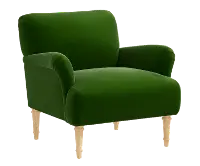 RPC9405NATTTNEMR Rifle Paper Co Bristol Titan Emerald Accent Chair