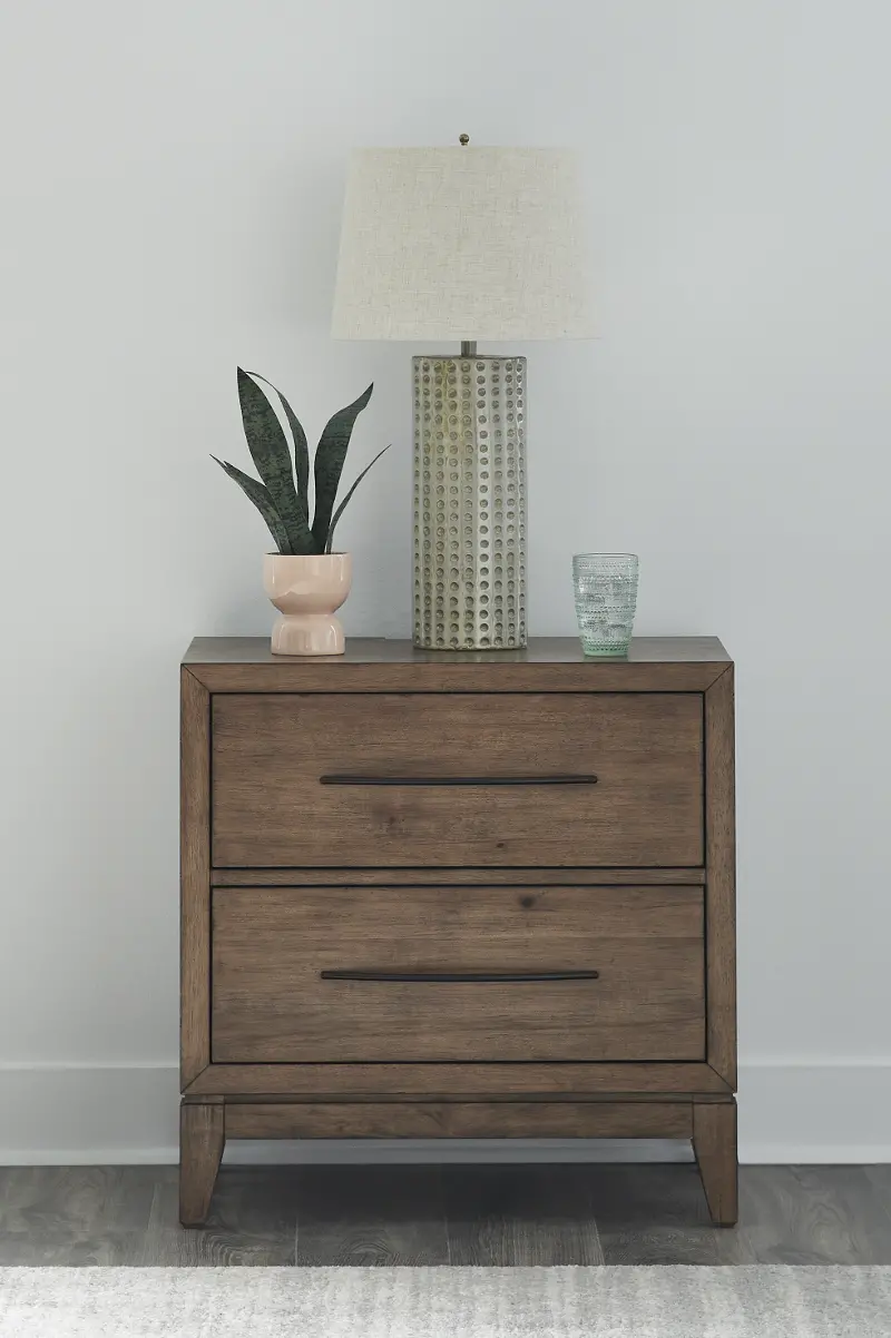 Shaker Lakes Brown Nightstand