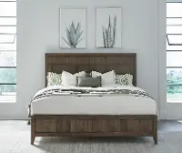 936-BED6/6 Shaker Lakes Brown King Bed