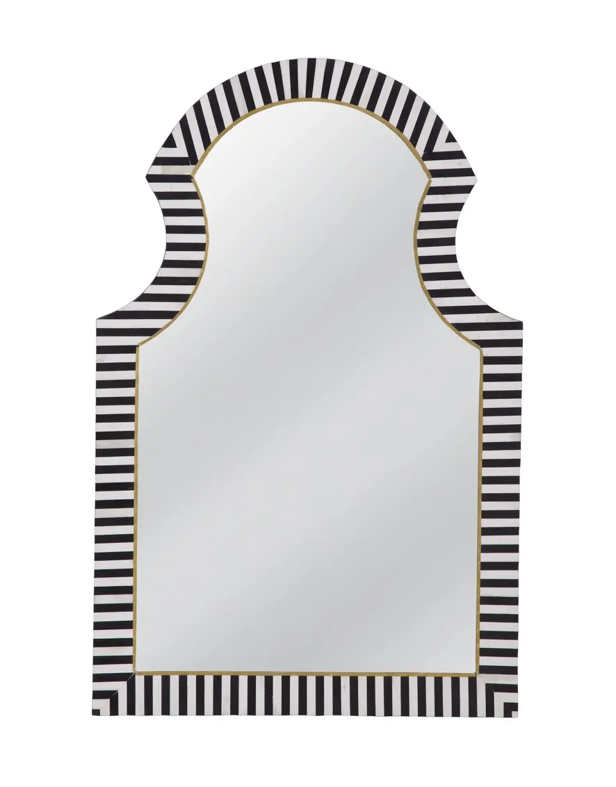 Marlenes Black and White Wall Mirror-1