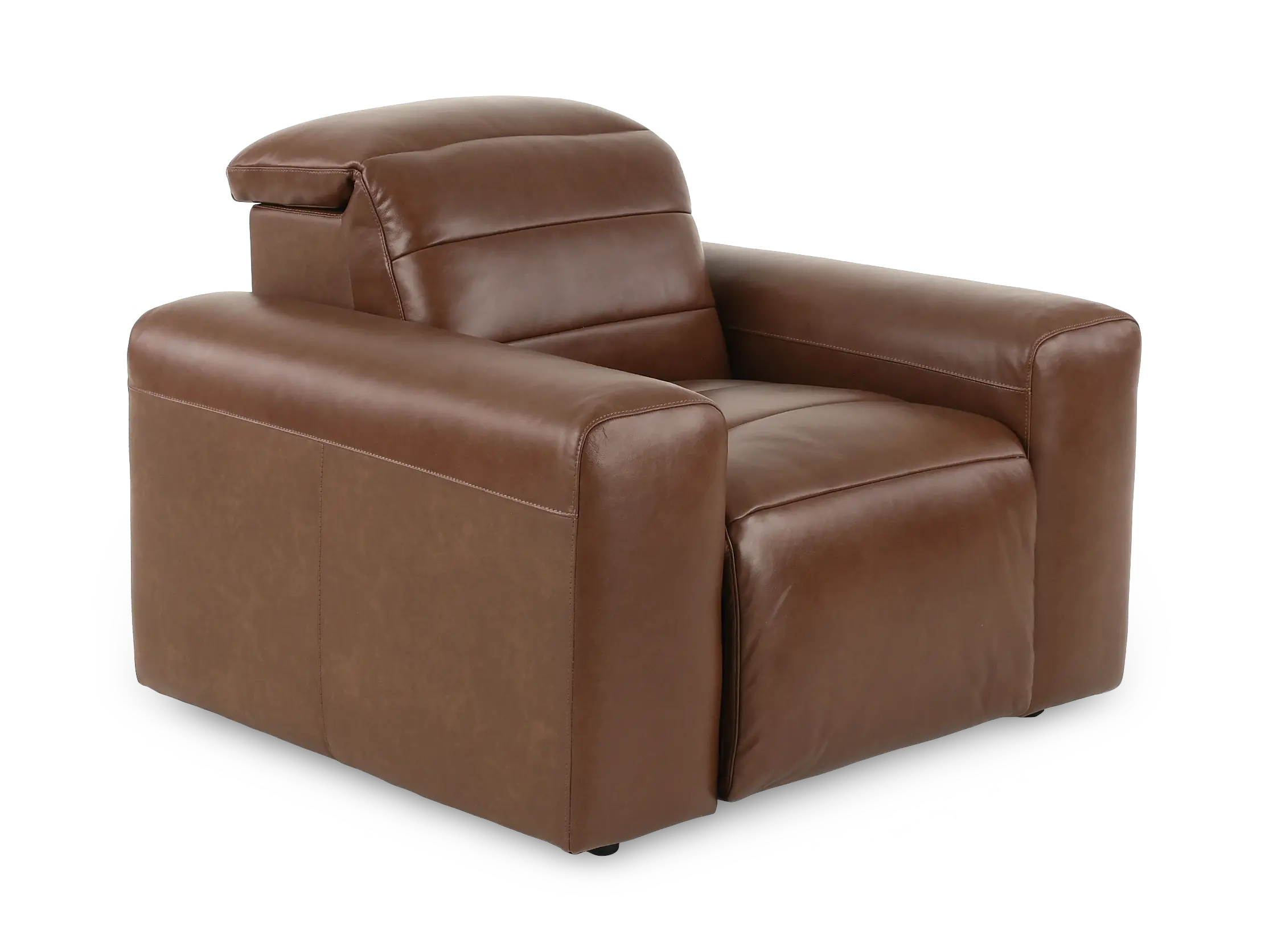 Matera Roast Brown Leather Power Recliner-1