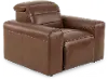 Matera Roast Brown Leather Power Recliner
