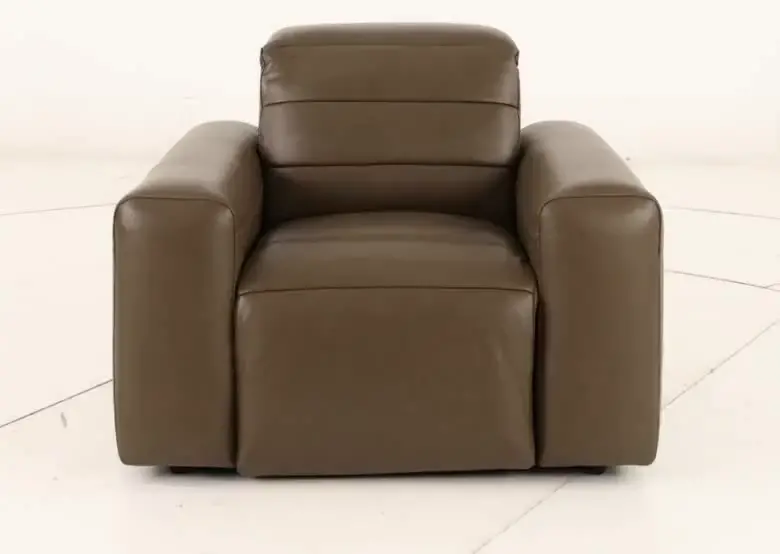 Matera Gray Brown Leather Power Recliner-13
