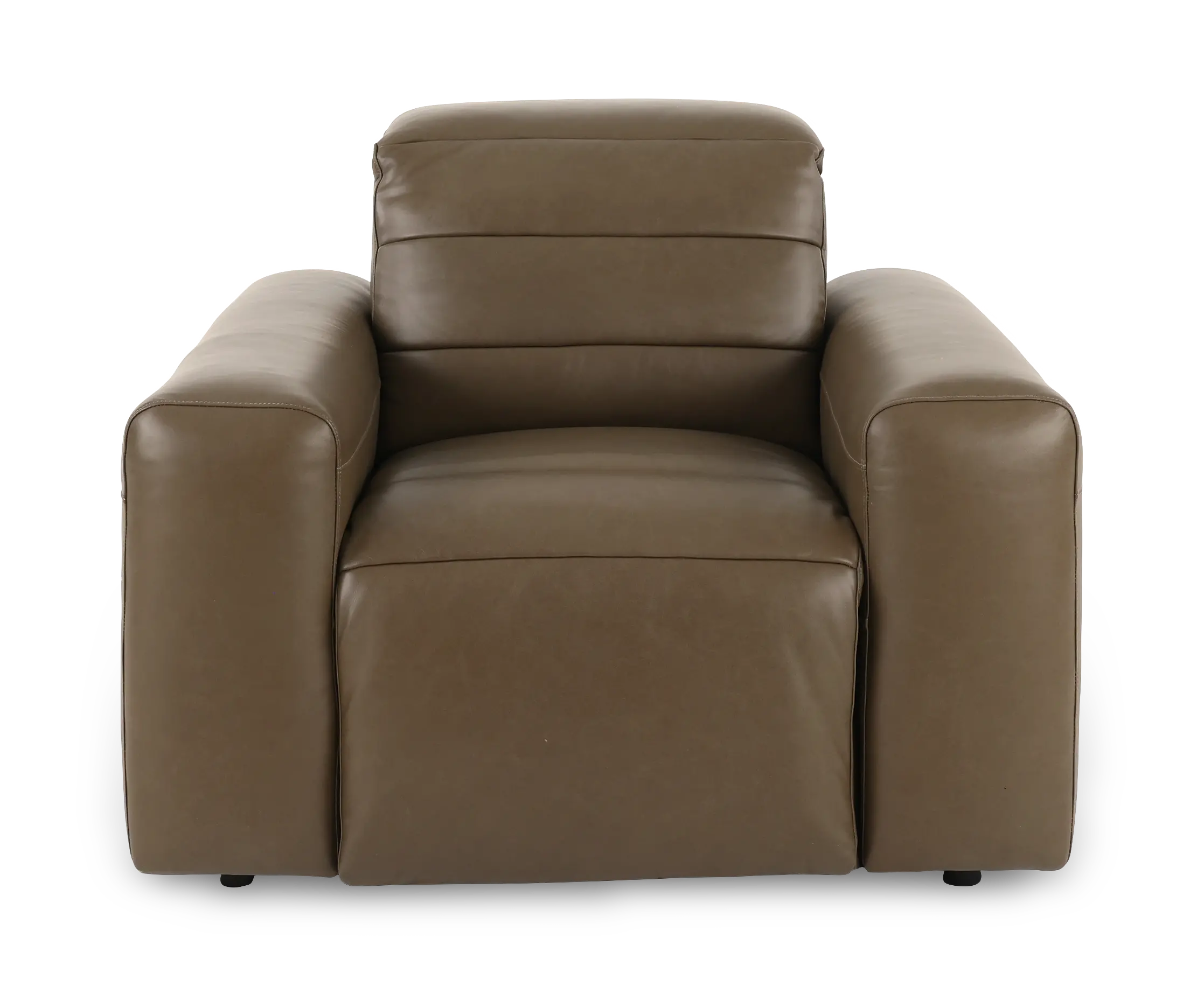 Matera Gray Brown Leather Power Recliner-4