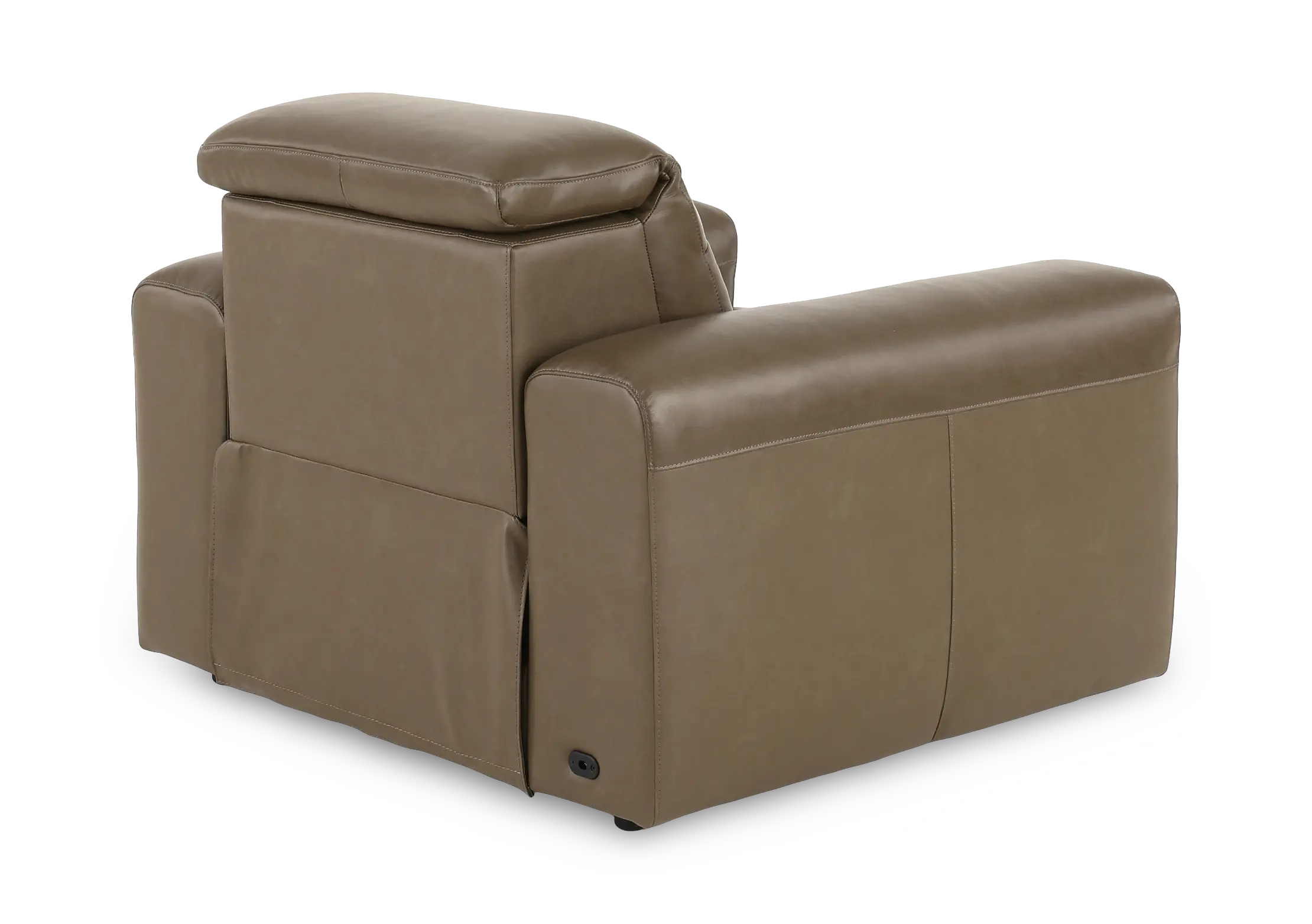 Matera Gray Brown Leather Power Recliner-7