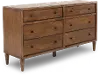 Langley Autumn Brown 6-Drawer Dresser