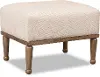 Langley Off-White Upholstered Ottoman
