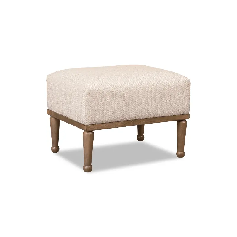 Langley Off-White Upholstered Ottoman