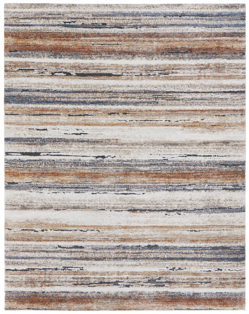 Gilmore 8 x 10 Ivory Striped Area Rug