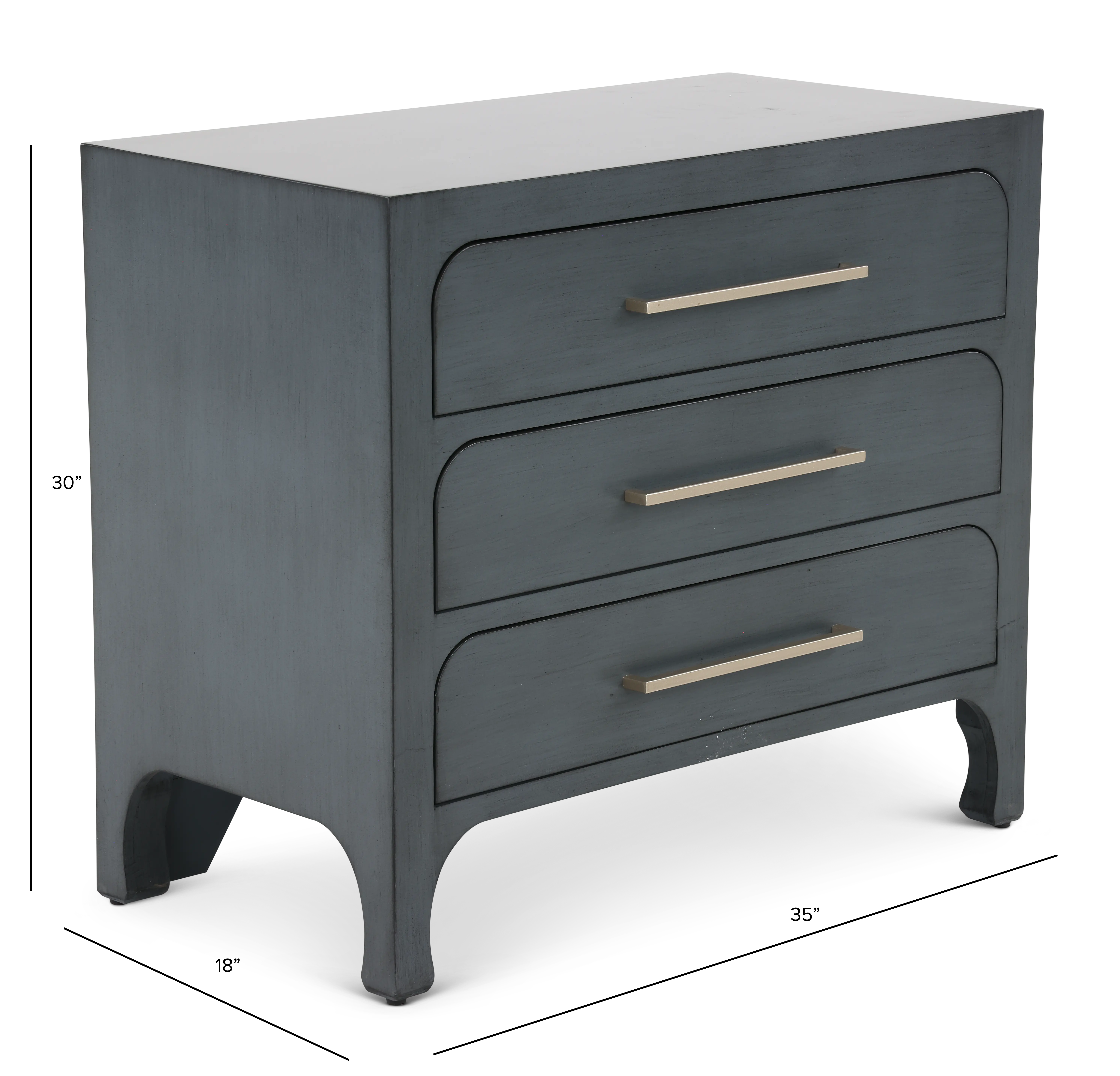 Gray 3-Drawer Accent Cabinet-3