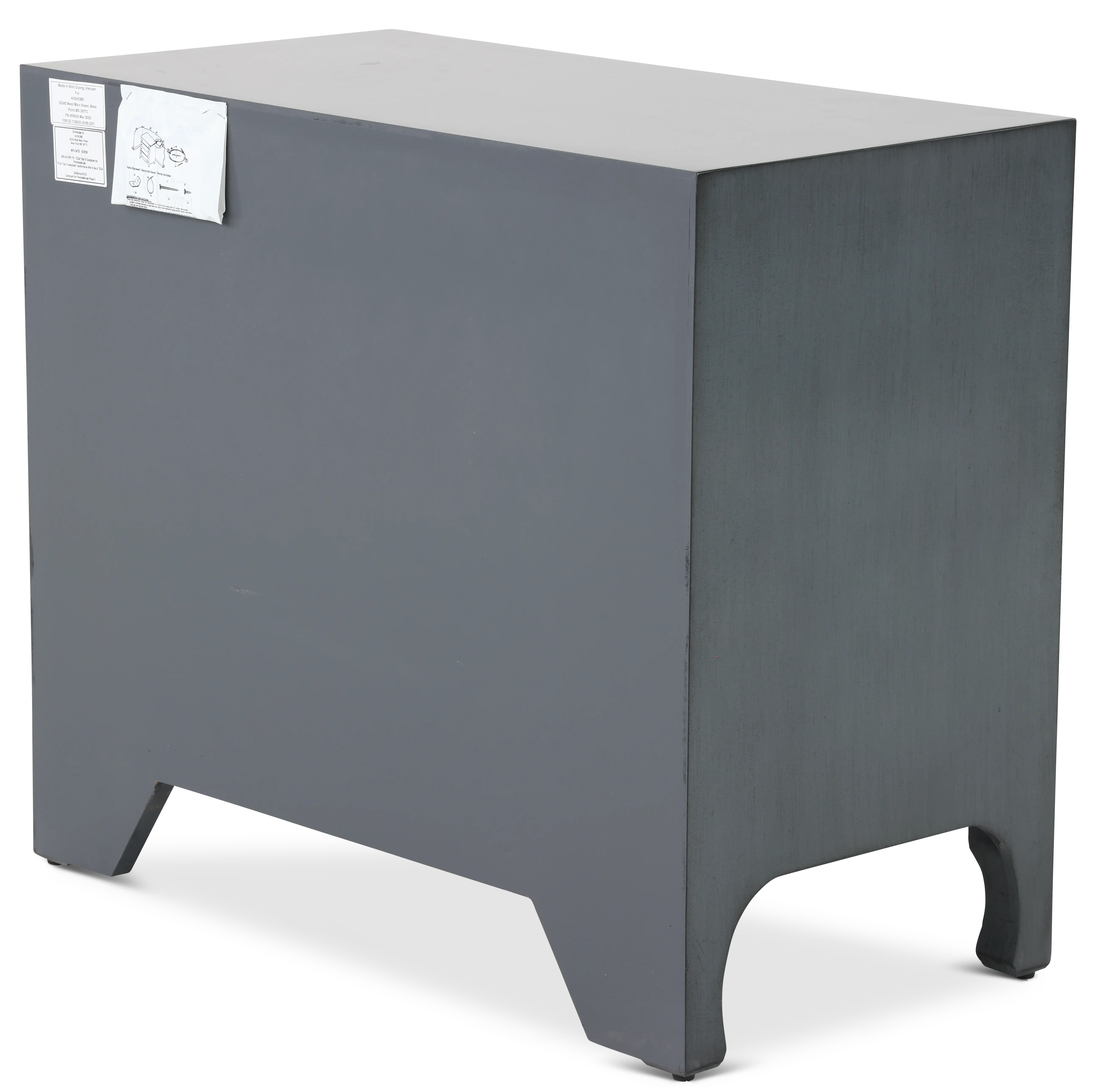 Gray 3-Drawer Accent Cabinet-5