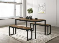 IDF3202BR-T-3PK Monseta 3 Piece Dining Set
