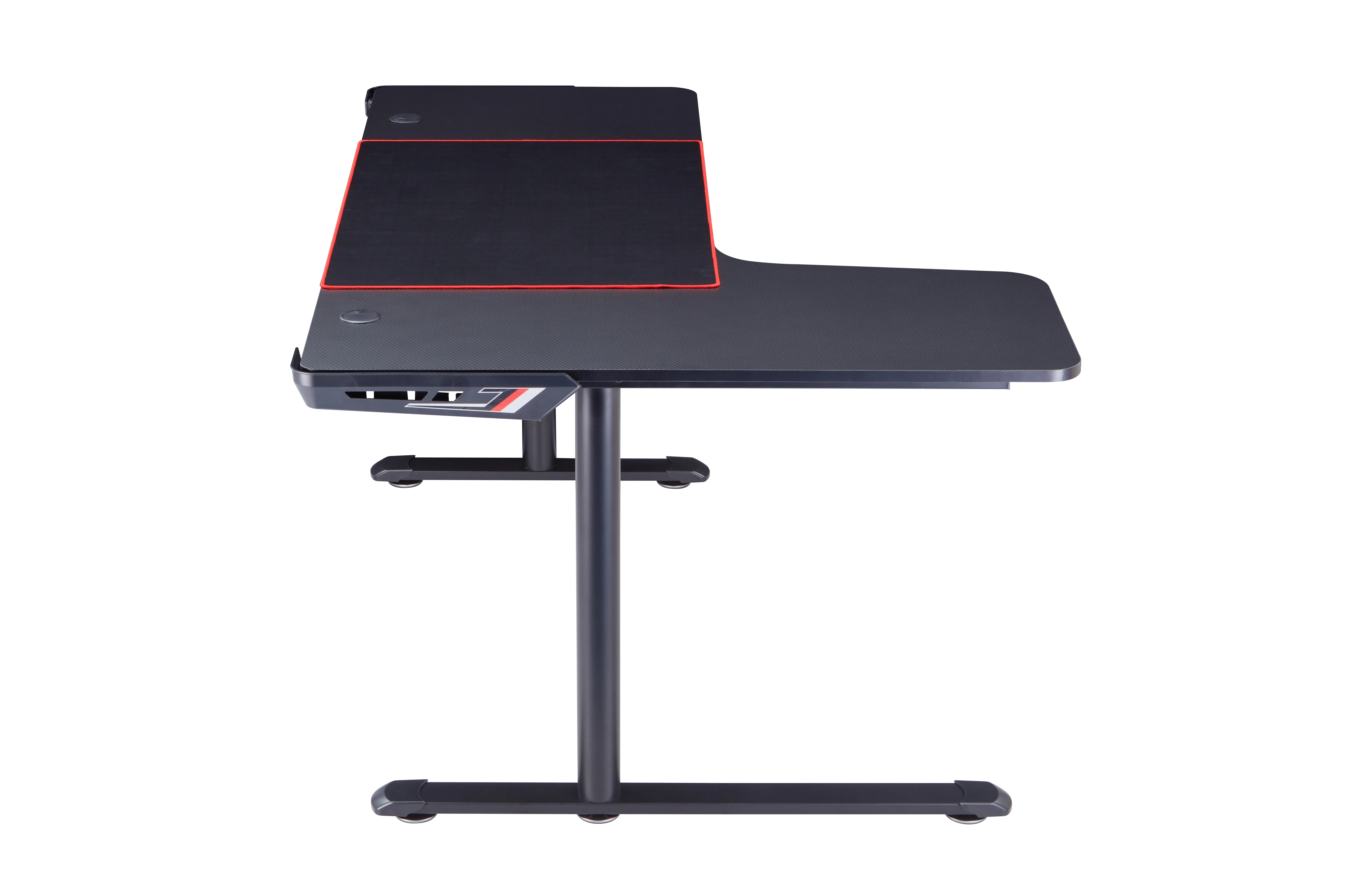 IDF-7031-BK Seward Carbon Fiber L-shaped Computer Desk in Black-5