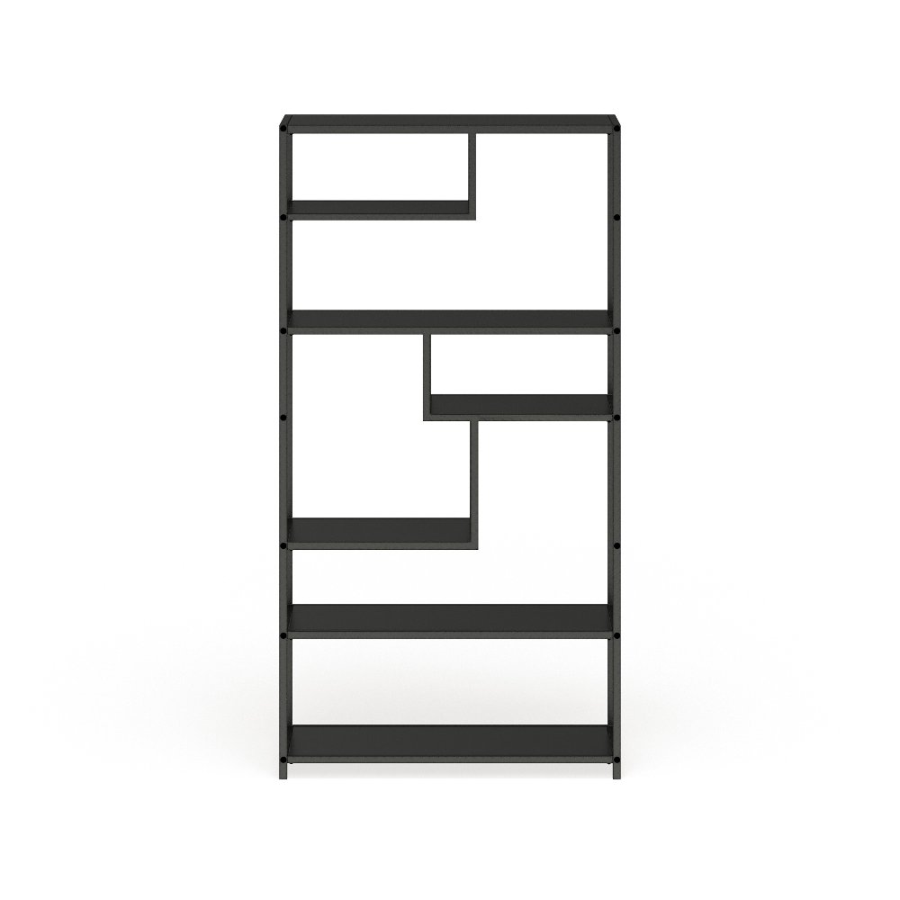 Zantia Dark Gray Open Shelving Bookcase