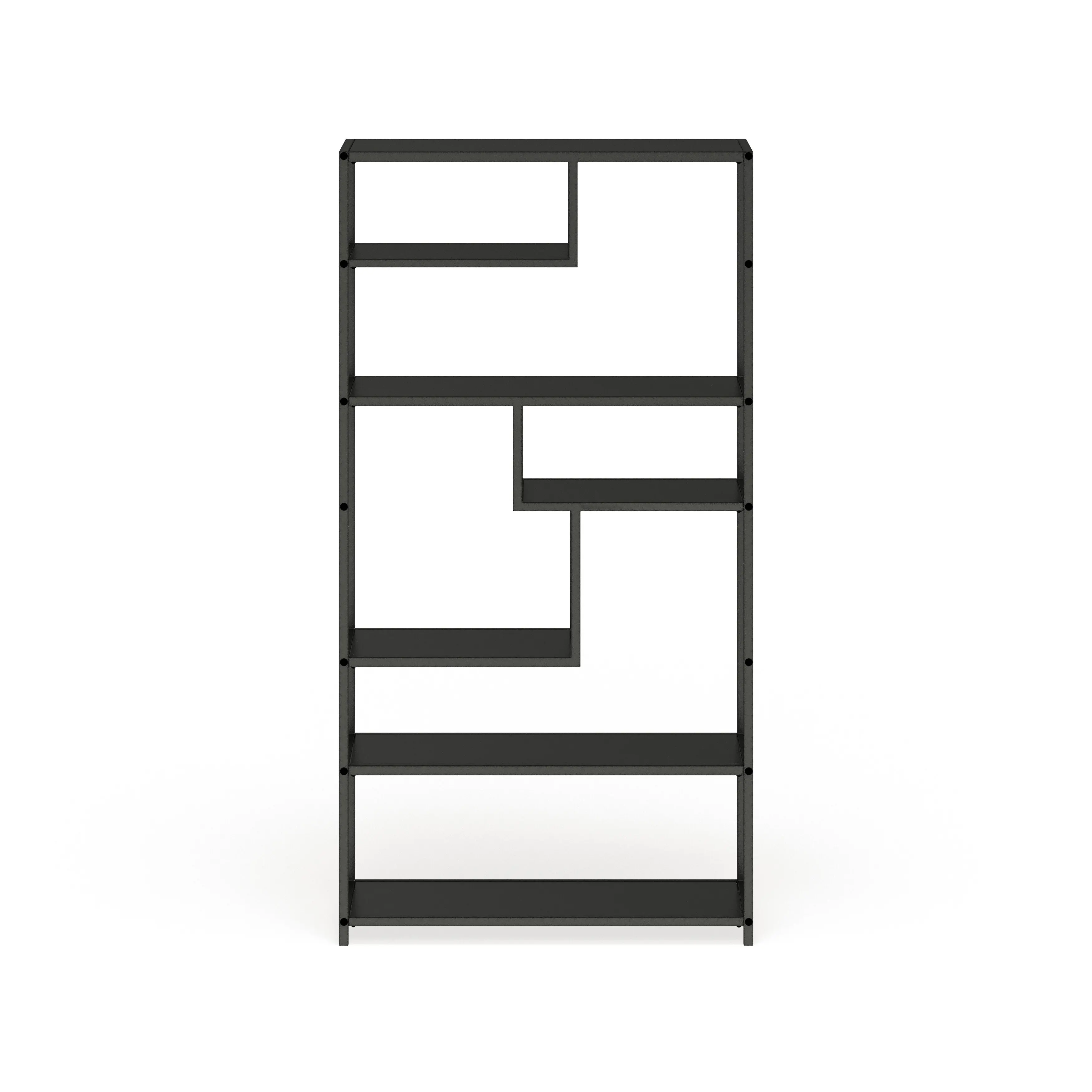 IDF-AC521 Zantia Dark Gray Open Shelving Bookcase-2