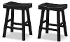 IDF-BR3001BK-24 Longley Black Counter Height Stools, Set of 2