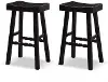 IDF-BR3001BK-29 Longley Black Bar Height Stools, Set of 2