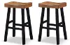 IDF-BR3001BR-24 Longley Oak Counter Height Stools, Set of 2