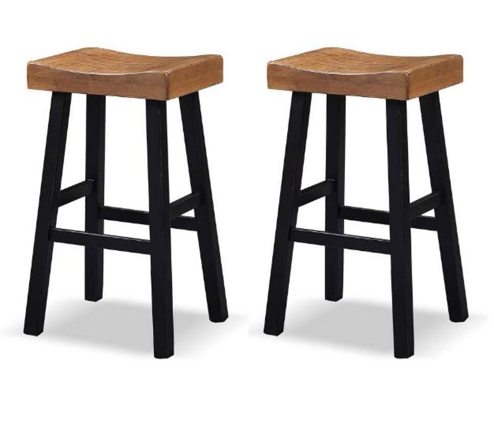 Longley Oak Bar Height Stools Set of 2