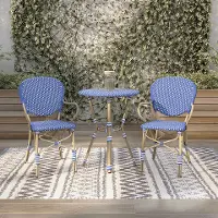 IDF-OT1849BL3PK Sunny Blue 3 Piece Outdoor Dining Set