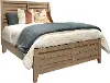 Wakefield Natural Queen Storage Bed with Side Piers