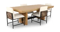 Ember Oak 5 Piece Dining Set