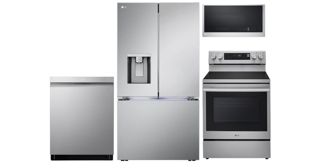 LG 4 Piece Electric Appliance Package - Stainless Steel